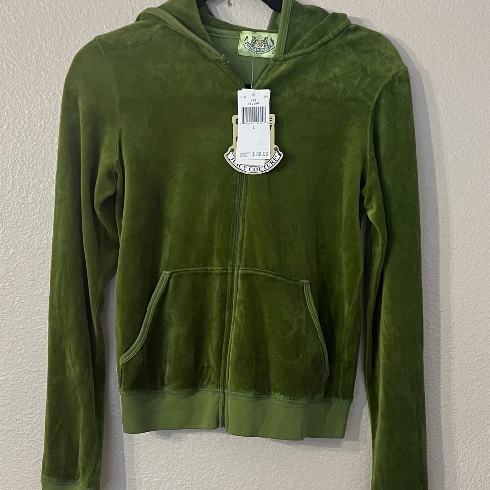 Juicy Couture Olive Velour Jacket